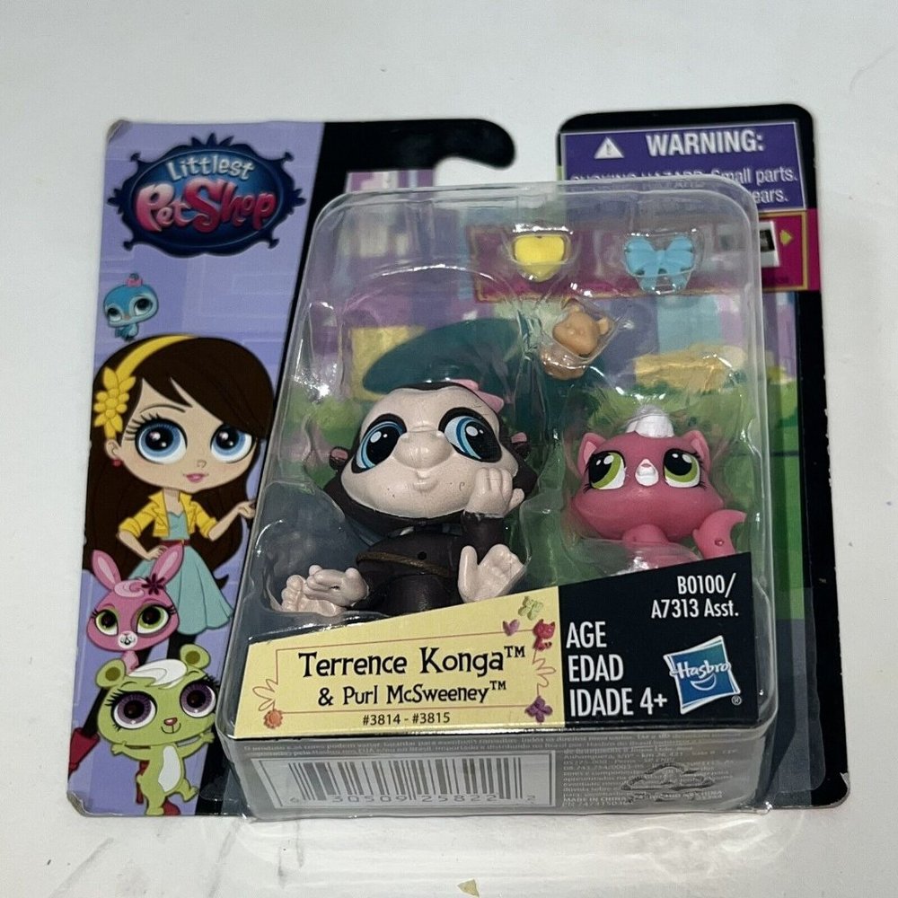 Littlest Pet Shop Terrence Konga Monkey Gorilla Purl McSweeney Kitty Cat 3814 15